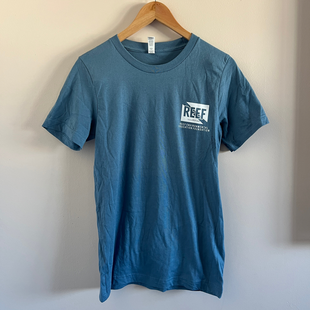 Reef Blue Graphic T-Shirt Size S | Short Sleeve | Cotton